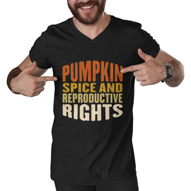 Pumpkin Spice And Reproductive Rights Fall Feminist Choice Gift Men V-Neck Tshirt