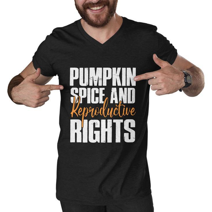 Pumpkin Spice And Reproductive Rights Feminist Fall Gift Men V-Neck Tshirt