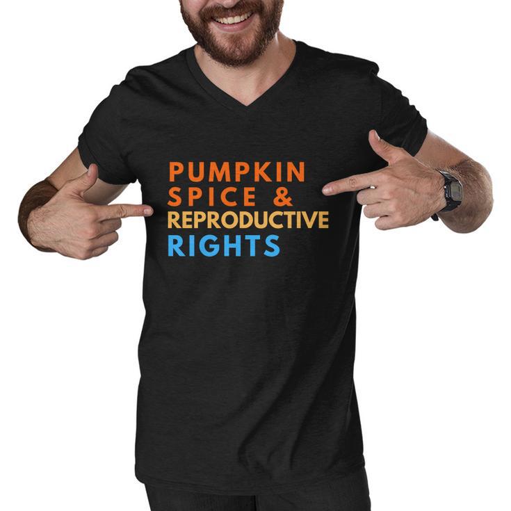 Pumpkin Spice And Reproductive Rights For Halloween Party Gift Men V-Neck Tshirt