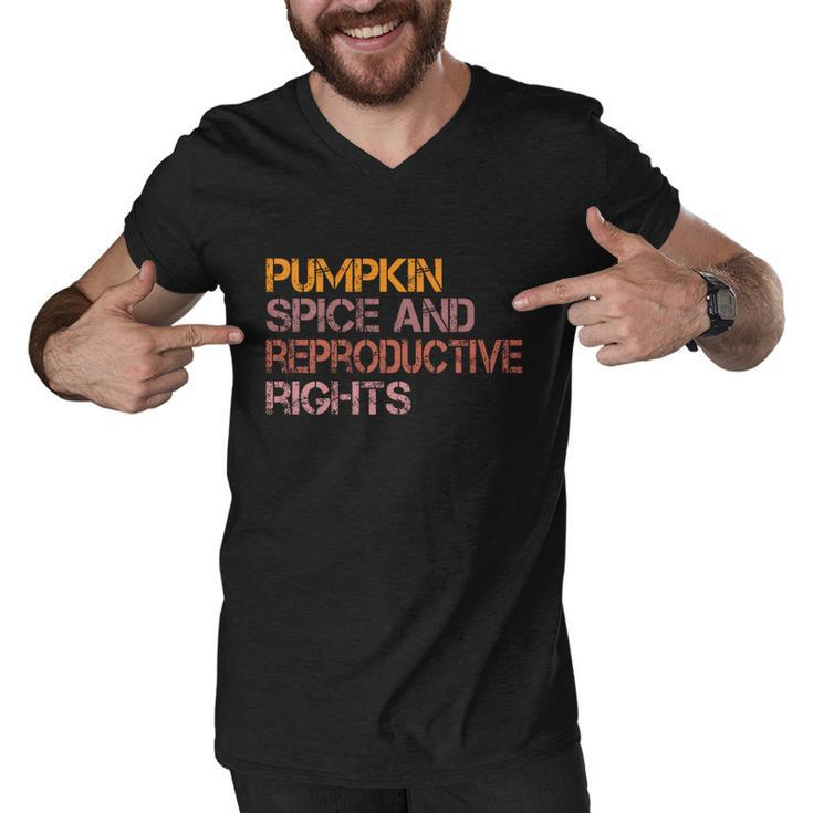 Pumpkin Spice And Reproductive Rights Gift Pro Choice Feminist Gift Men V-Neck Tshirt