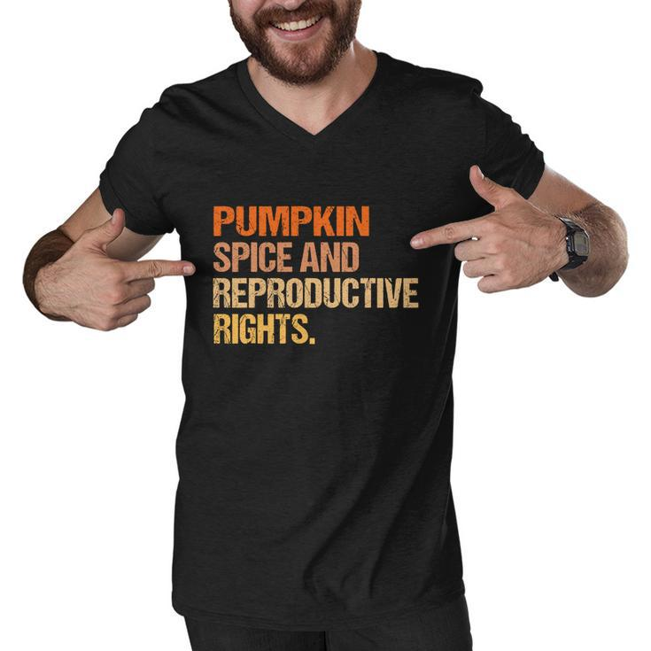 Pumpkin Spice And Reproductive Rights Gift V3 Men V-Neck Tshirt