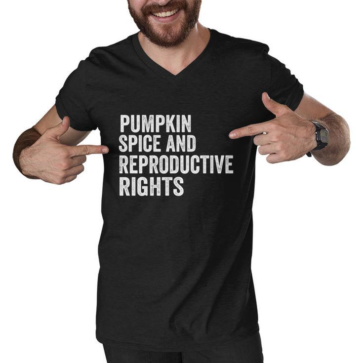 Pumpkin Spice And Reproductive Rights Gift V8 Men V-Neck Tshirt
