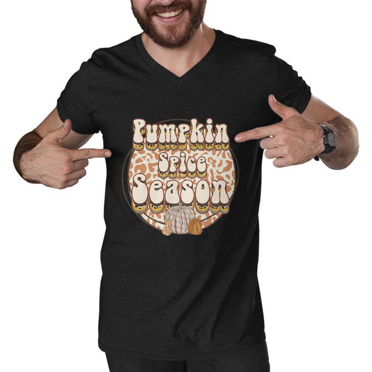 Pumpkin Spice Season Thanksgiving Quote Men V-Neck Tshirt