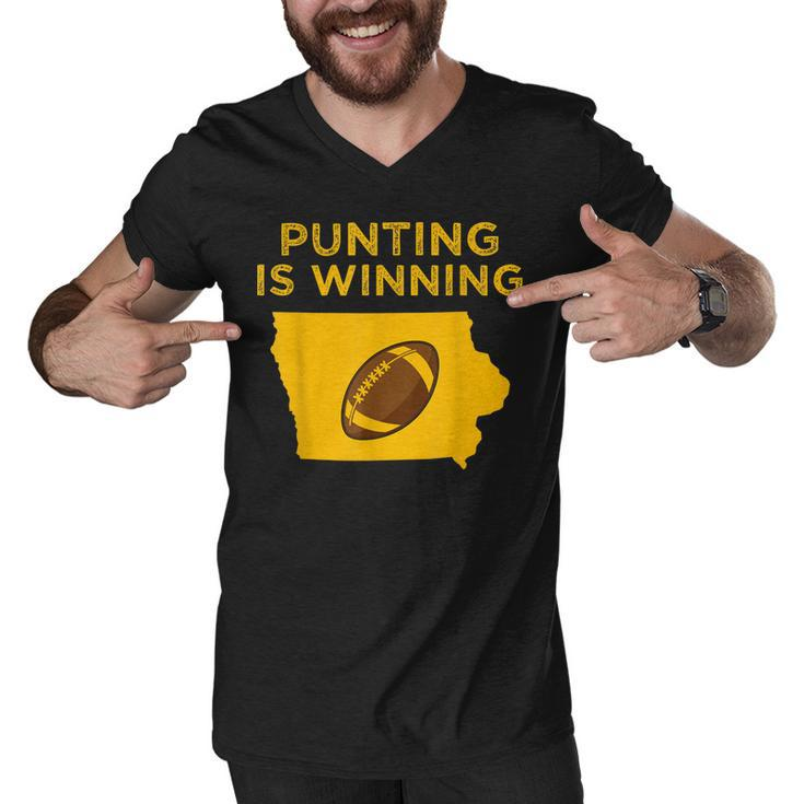 Punting Is Winning Iowa I Cheer For The Punter  Men V-Neck Tshirt