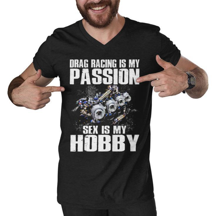 Racing Is My Passion Men V-Neck Tshirt