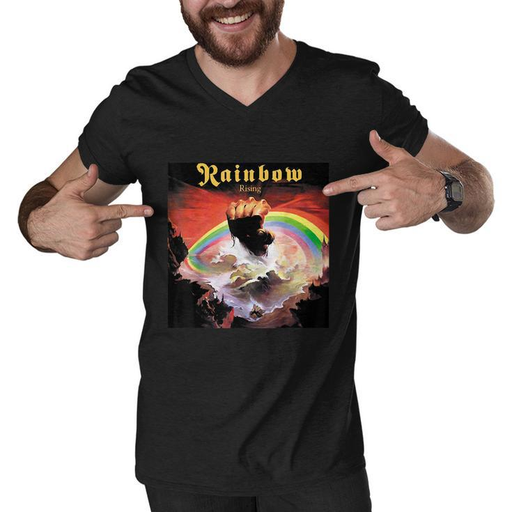 Rainbow Band Rising 2021 Mendagrii Men V-Neck Tshirt