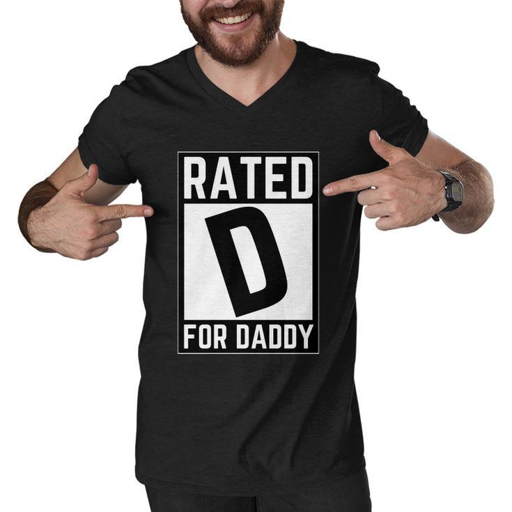 Rated D For Daddy Men V-Neck Tshirt
