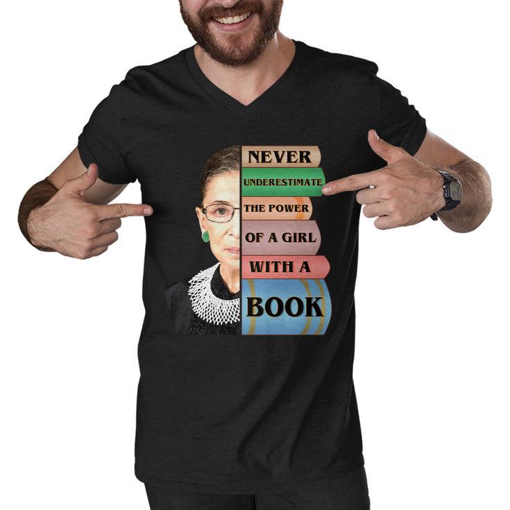 Rbg Never Underestimate Ruth Bader Ginsburg Men V-Neck Tshirt