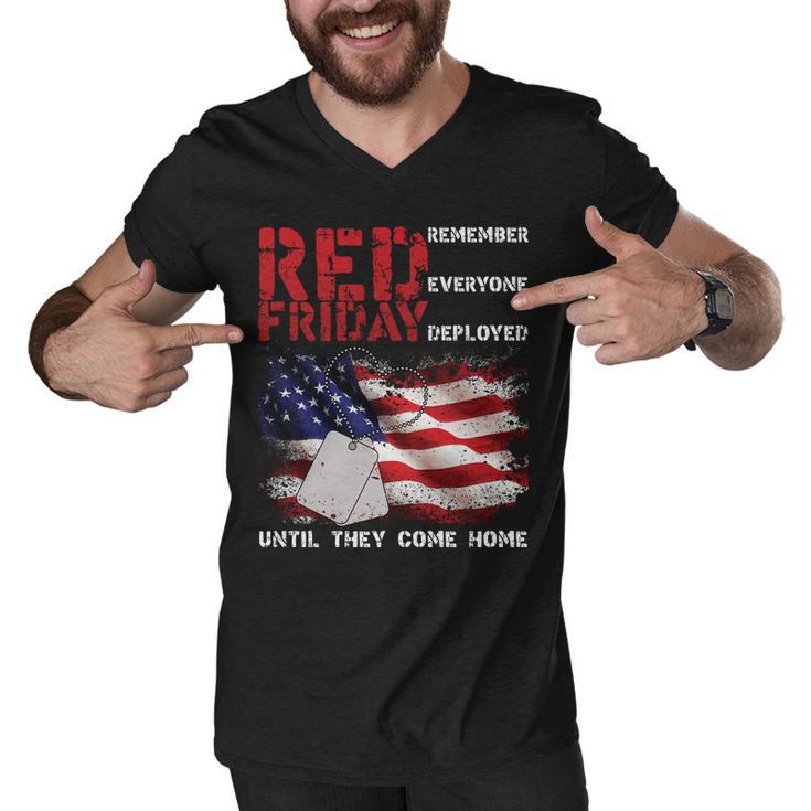 Red Friday Remember Until They Come Home Men V-Neck Tshirt