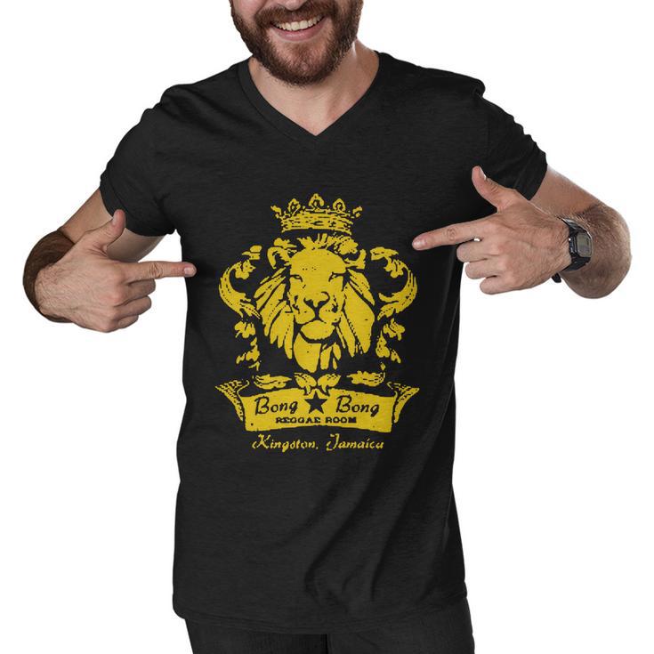 Reggae Lion Bar Tshirt Men V-Neck Tshirt