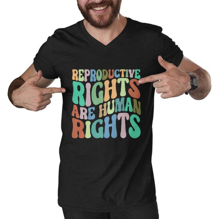 Reproductive Rights Are Human Rights Feminist Pro Choice Men V-Neck Tshirt