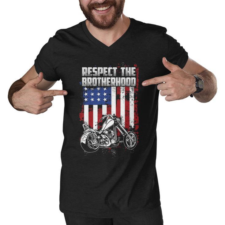 Respect Brotherhood Men V-Neck Tshirt