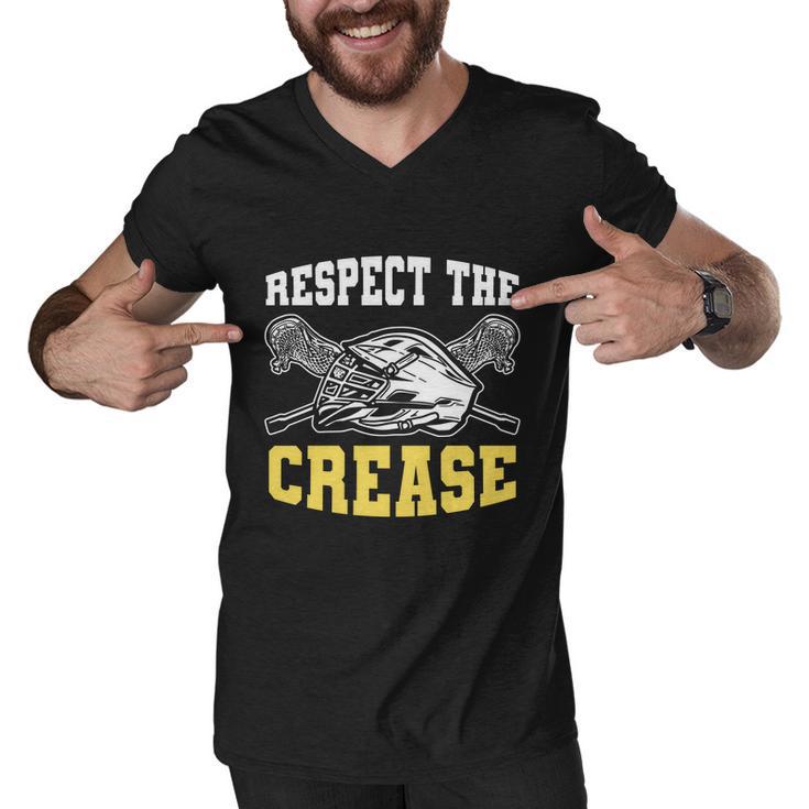 Respect The Crease Lacrosse Goalie Lacrosse Plus Size Shirts For Men And Women Men V-Neck Tshirt