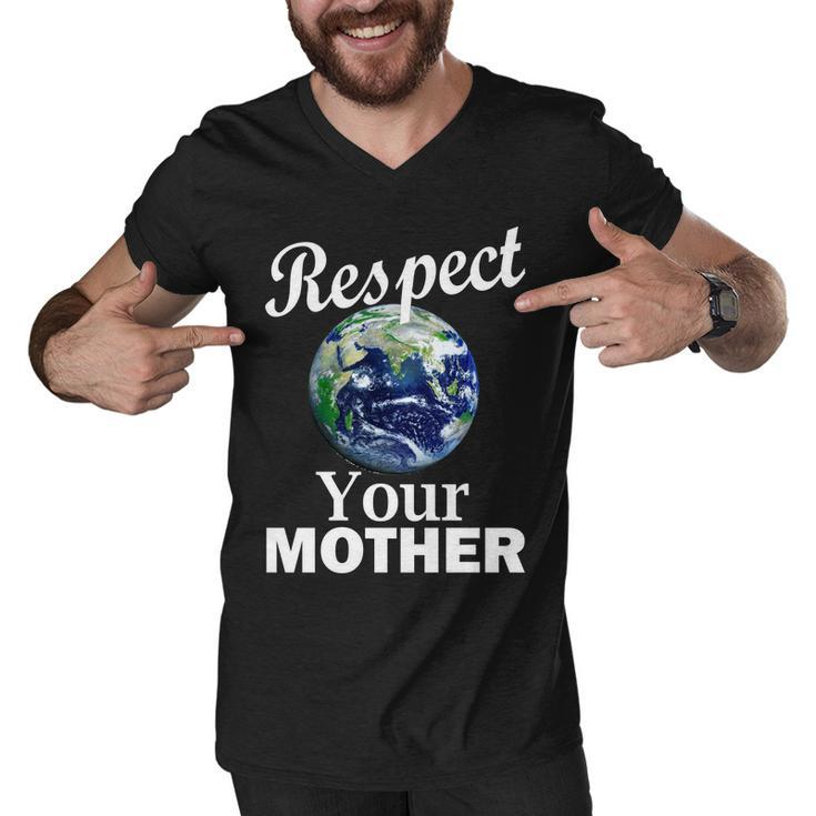 Respect Your Mother Earth Men V-Neck Tshirt