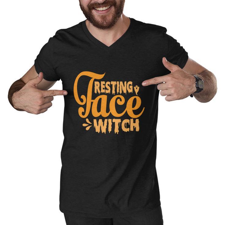 Resting Face Witch Halloween Quote Men V-Neck Tshirt