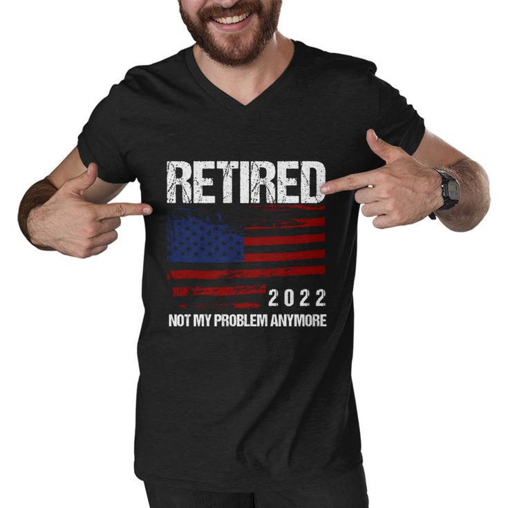 Retired 2022 Not My Problem Anymore V2 Men V-Neck Tshirt