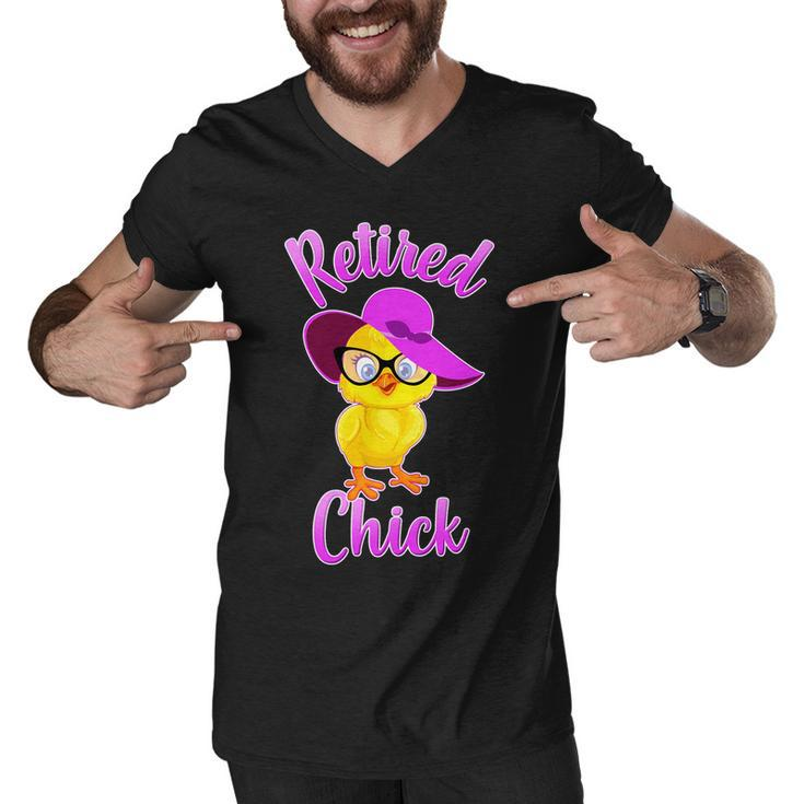 Retired Chick V2 Men V-Neck Tshirt