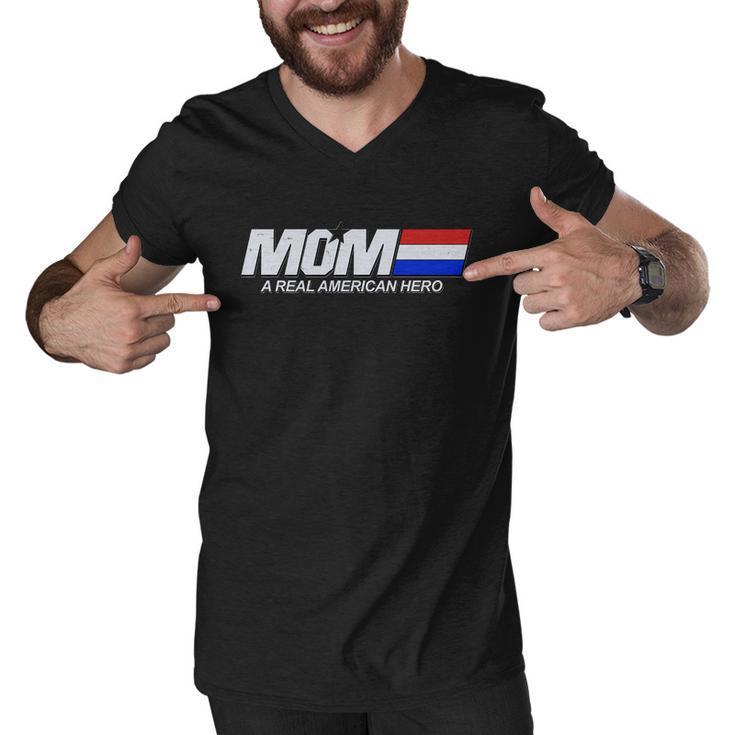 Retro 80S Mom A Real American Hero Men V-Neck Tshirt