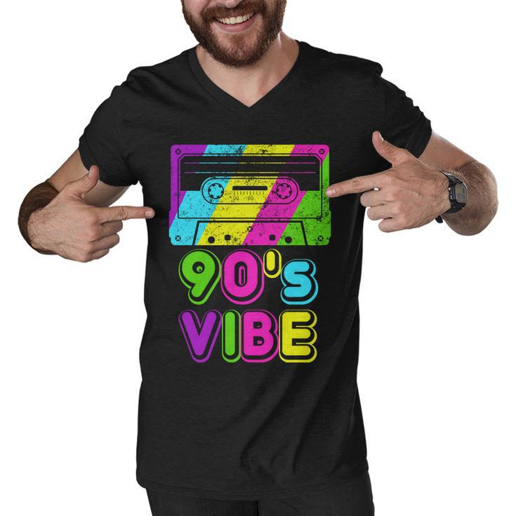 Retro 90S Vibe Vintage Tshirt Men V-Neck Tshirt