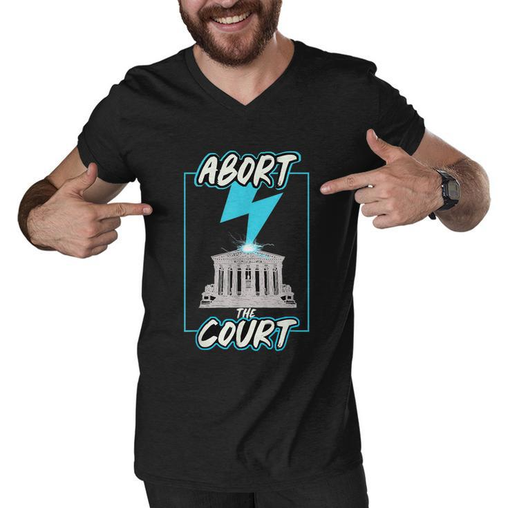 Retro Abort The Court Pro Choice Men V-Neck Tshirt
