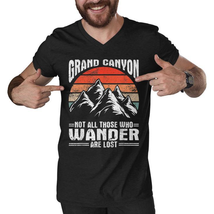Retro Arizona Hiking Grand Canyon National Park Grand Canyon  Men V-Neck Tshirt