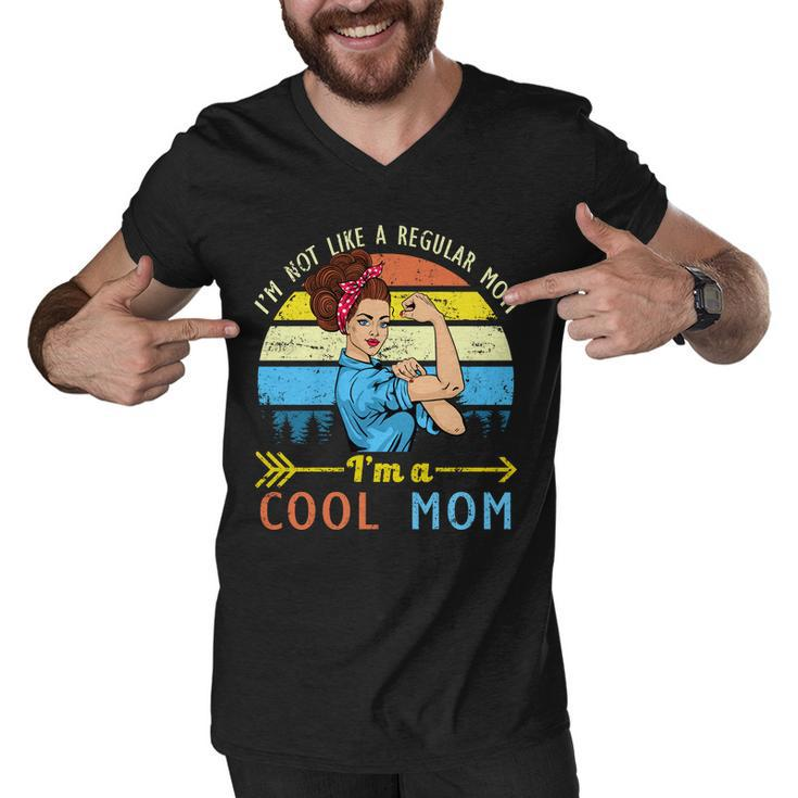 Retro Cool Mom Tshirt Men V-Neck Tshirt
