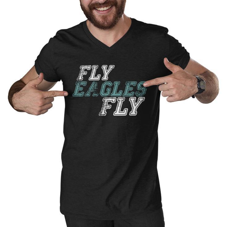 Retro Fly Eagles Fly Men V-Neck Tshirt