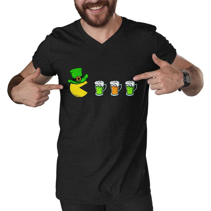 Retro St Patricks Day Drinking Game Tshirt Men V-Neck Tshirt