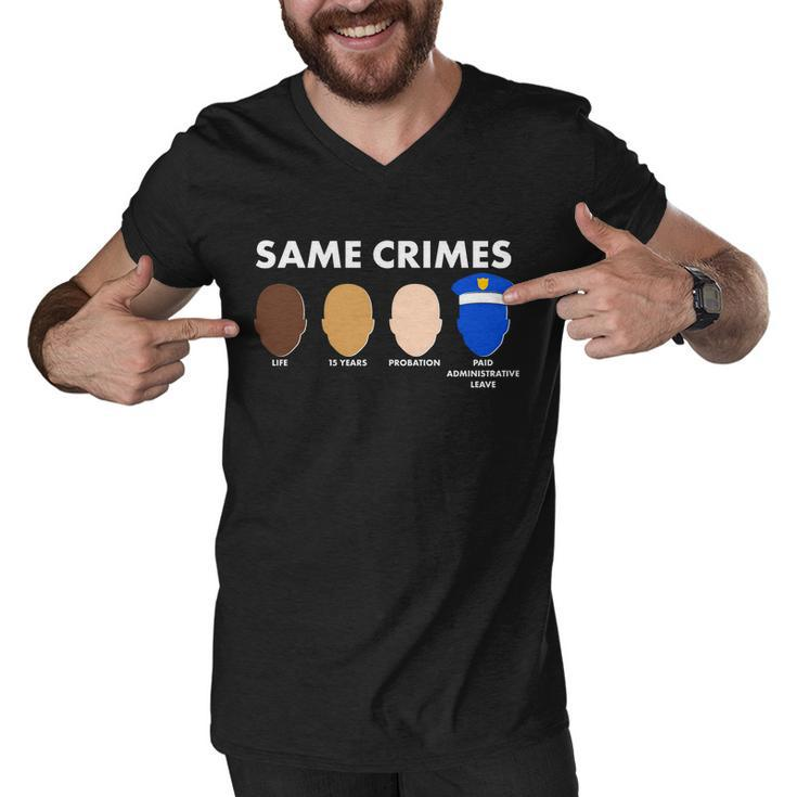Same Crimes Black Lives Matter Tshirt Men V-Neck Tshirt