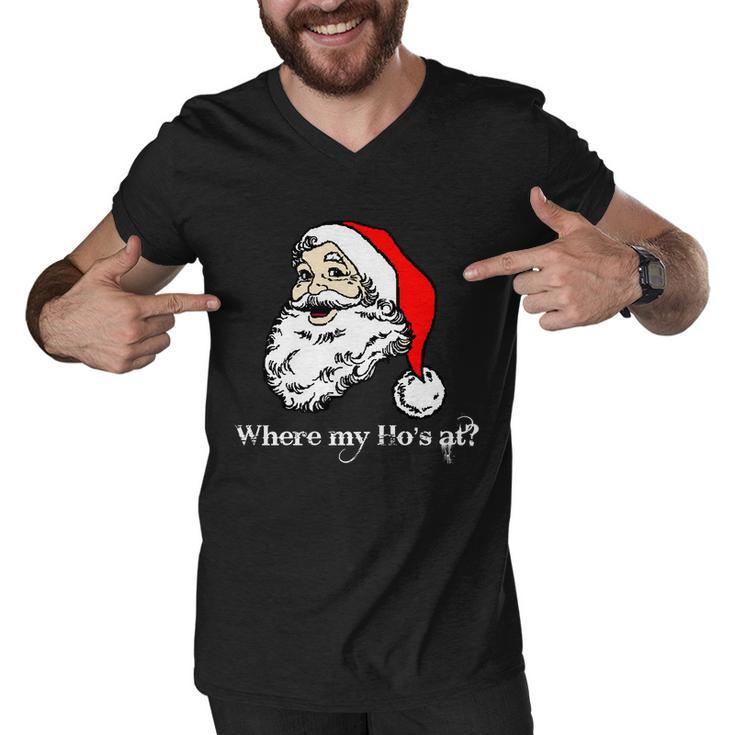 Santas Ho Funny Christmas Tshirt Men V-Neck Tshirt