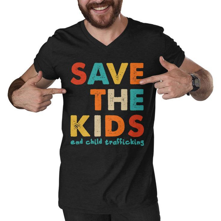 Save The Kids End Child Trafficking Tshirt Men V-Neck Tshirt