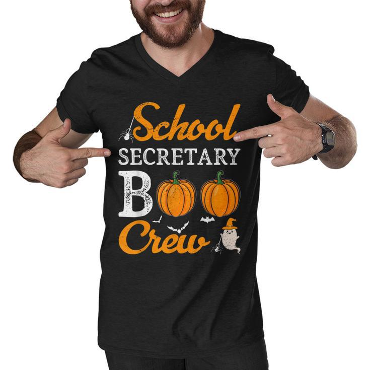 School Secretary Boo Crew Halloween School Office Squad  Men V-Neck Tshirt
