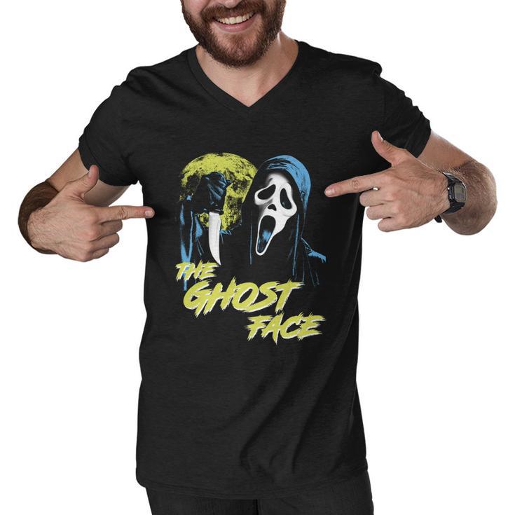 Scream The Ghost Face Halloween Men V-Neck Tshirt