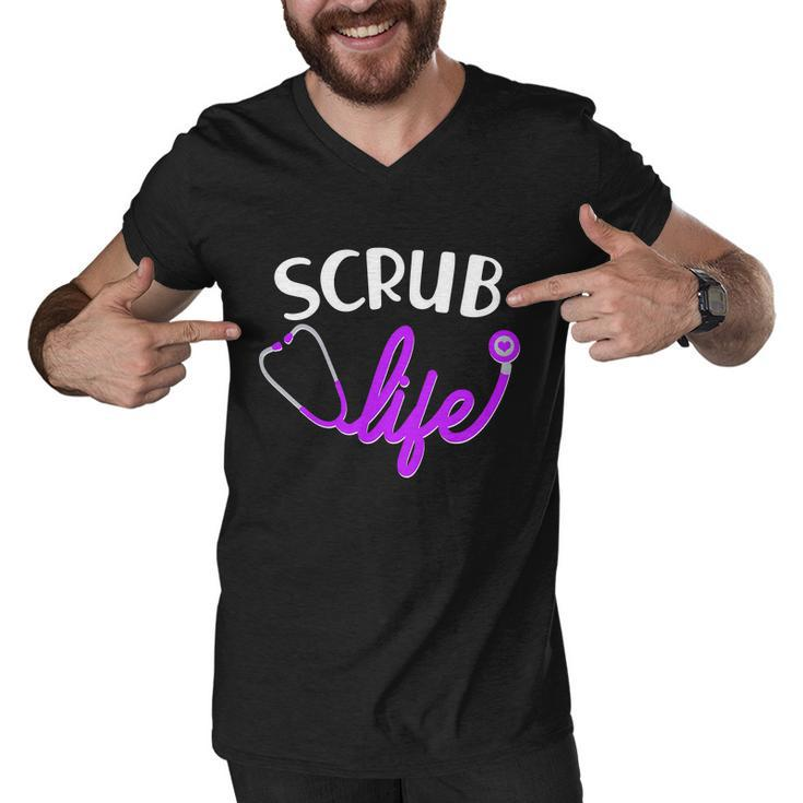 Scrub Life Stethoscope Tshirt Men V-Neck Tshirt