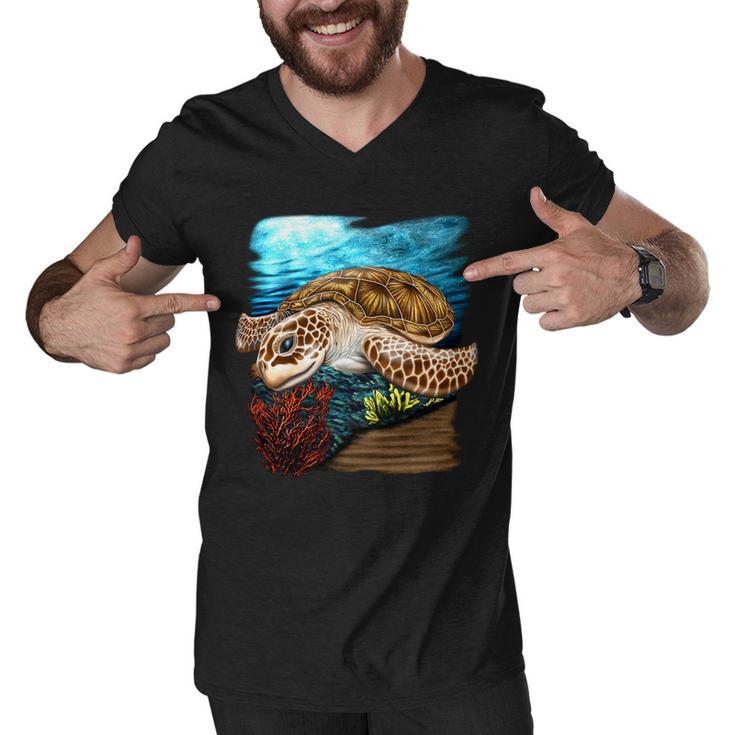 Sea Turtle Ocean V2 Men V-Neck Tshirt