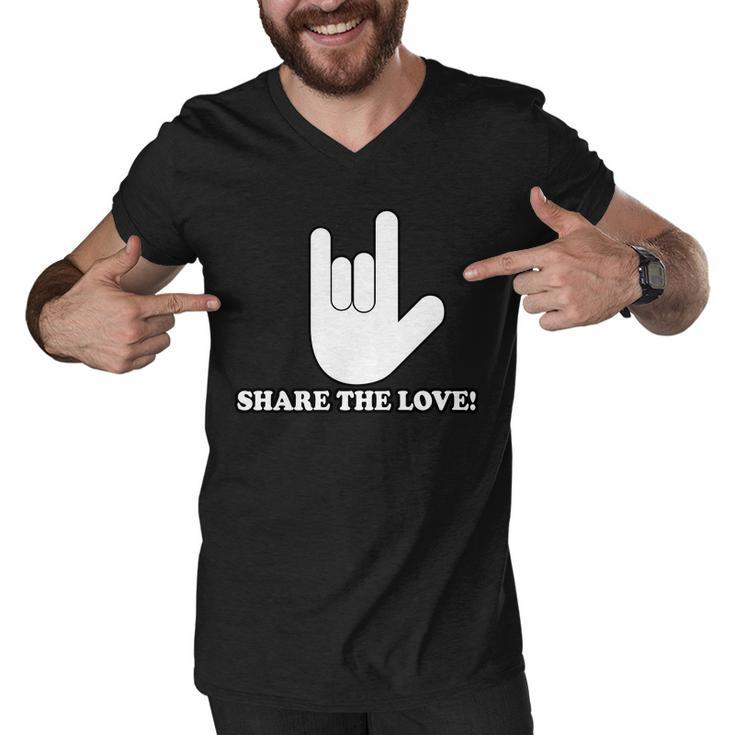 Share The Love Men V-Neck Tshirt