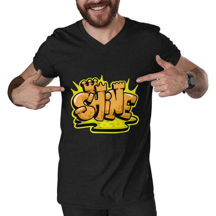 Shine Graffiti Tshirt Men V-Neck Tshirt