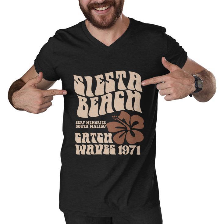 Siesta Beach Surf Memories South Malibu Catch Waves  Men V-Neck Tshirt