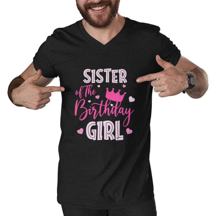 Sister Of The Birthday Girl Funny Cute Pink Men V-Neck Tshirt