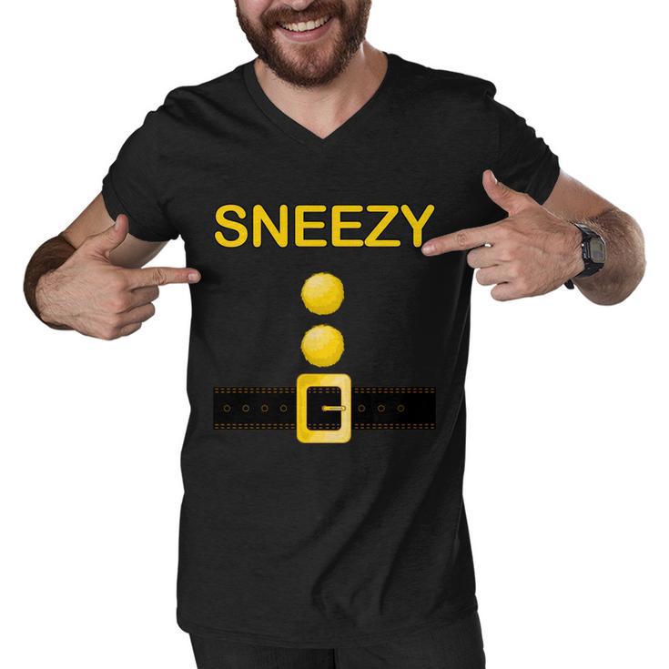 Sneezy Dwarf Costume Men V-Neck Tshirt