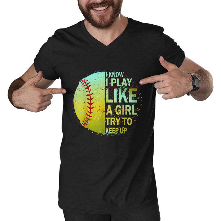 Softball Shirts For Girls | Softball Tshirt Men V-Neck Tshirt