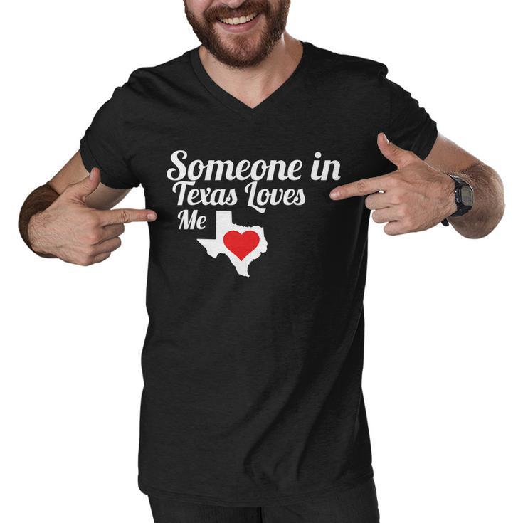 Someone In Texas Loves Me Men V-Neck Tshirt