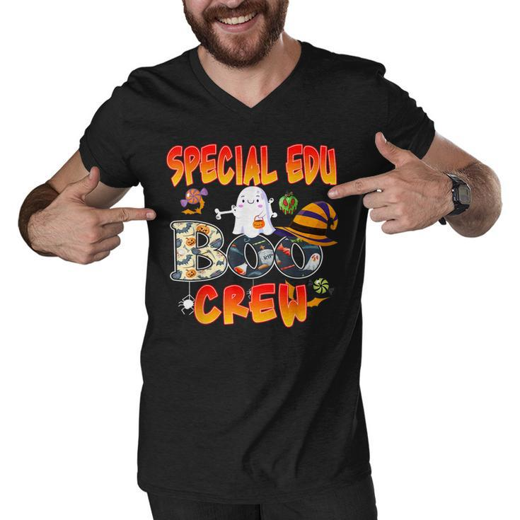 Special Edu Boo Crew Halloween Funny Ghost Teaching  Men V-Neck Tshirt