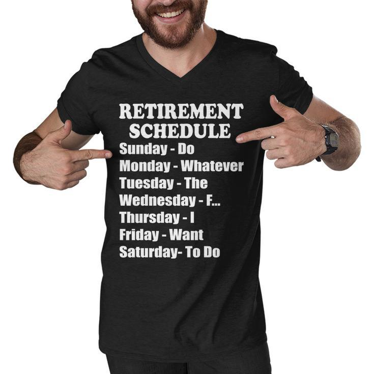 Special Retiree Gift - Funny Retirement Schedule Tshirt Men V-Neck Tshirt