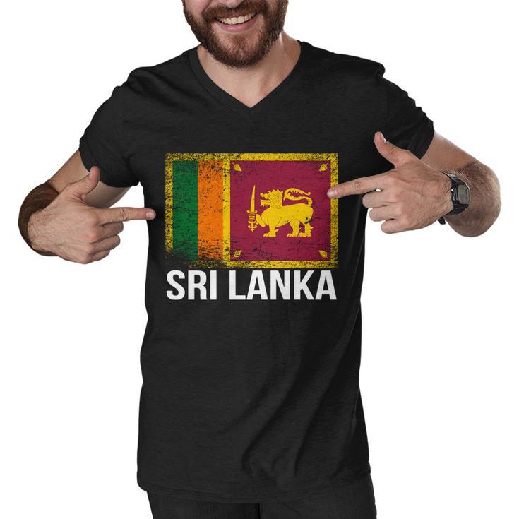 Sri Lanka Flag Men V-Neck Tshirt