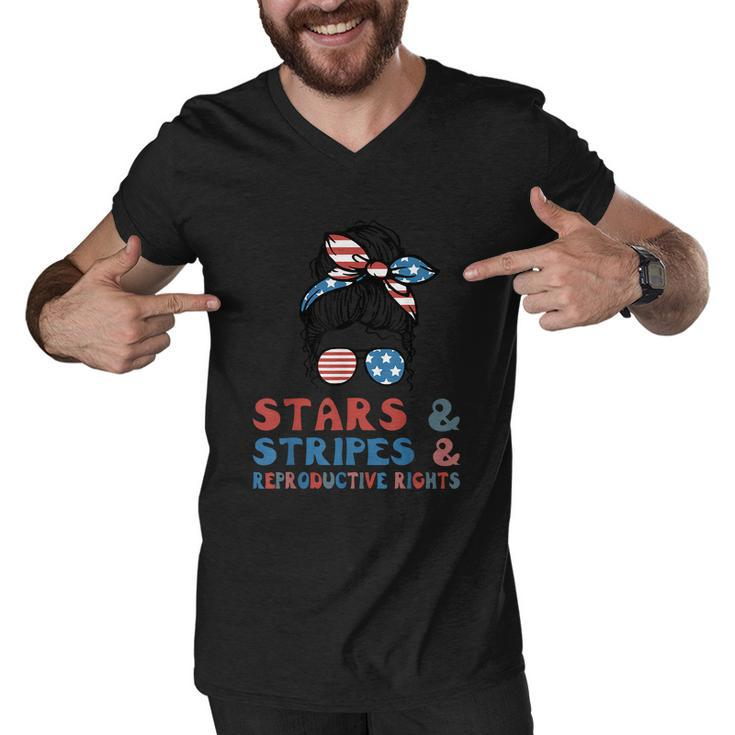 Stars Stripes Reproductive Rights American Flag V2 Men V-Neck Tshirt