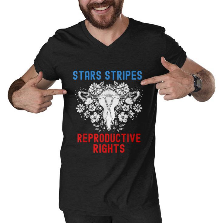 Stars Stripes Reproductive Rights Patriotic 4Th Of July V4 Men V-Neck Tshirt