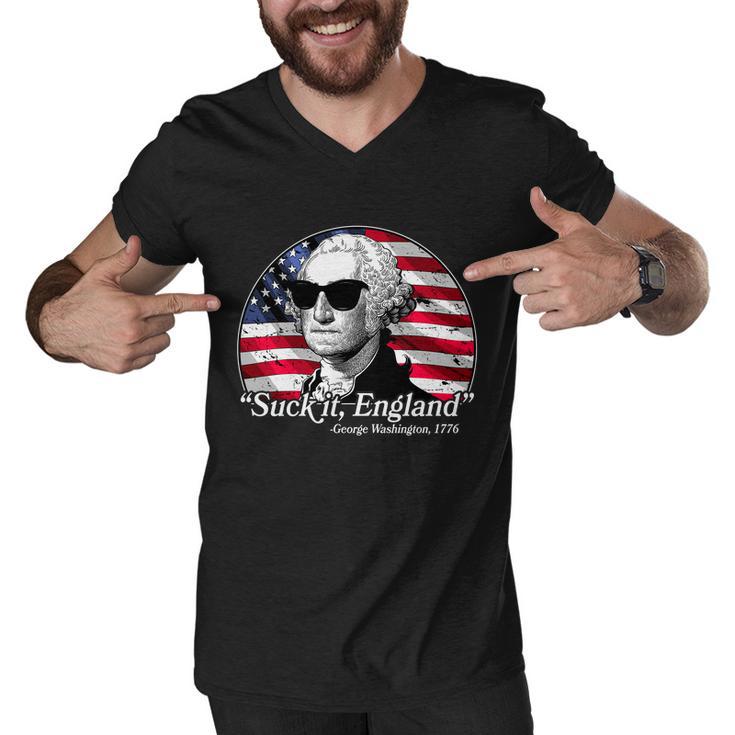 Suck It England George Washington  Men V-Neck Tshirt