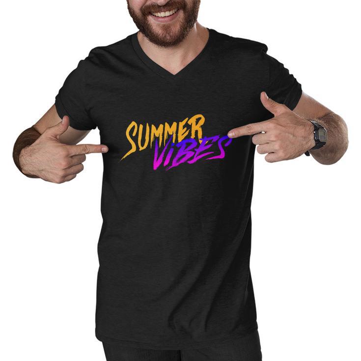 Summer Vibes Retro Men V-Neck Tshirt