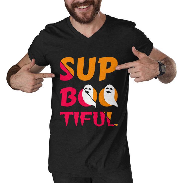 Sup Boo Tiful Halloween Quote Men V-Neck Tshirt